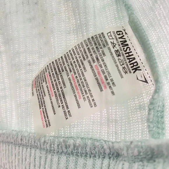 Gymshark Green Ribbed Cropped Long Sleeve Top - Picture 6 of 10